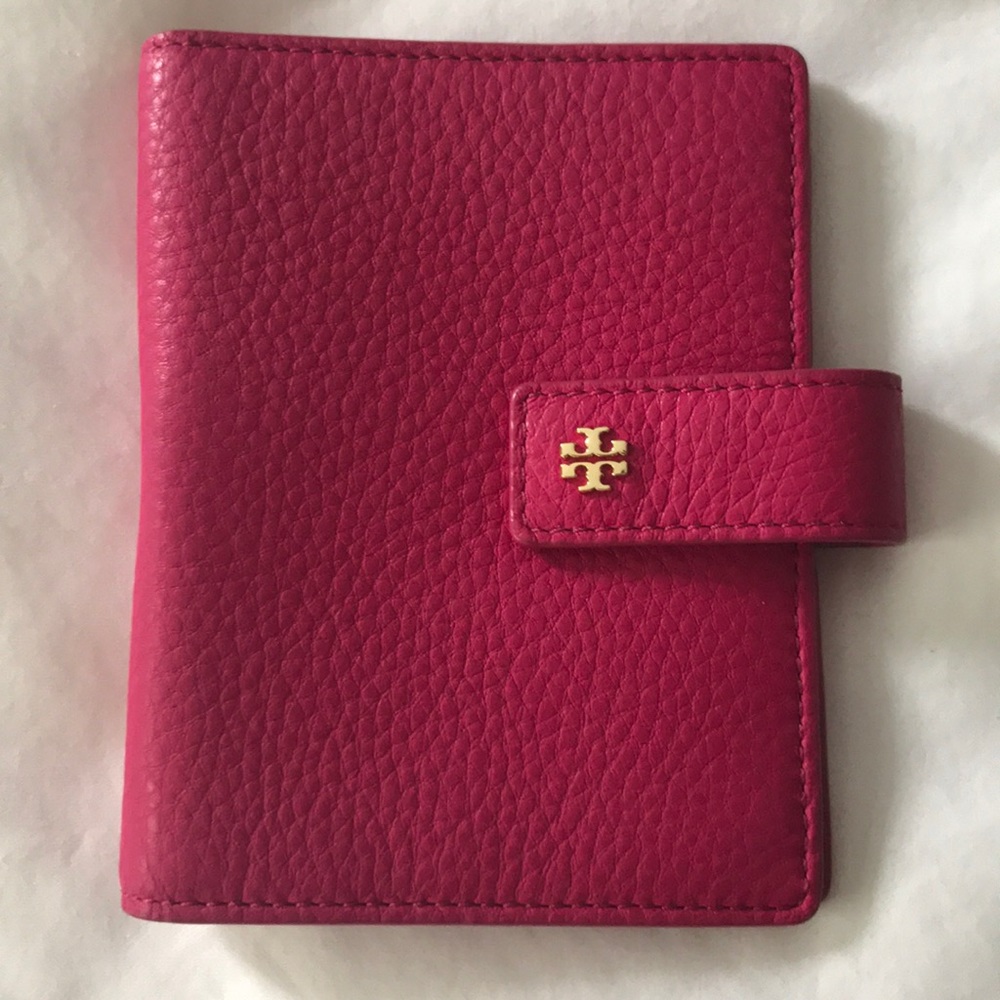 Tory Burch pebbled leather passport holder